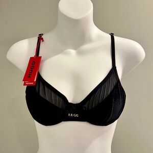 HUGO BOSS Red Label Multi Media Chic Black Bra Sz 34B NWT $55